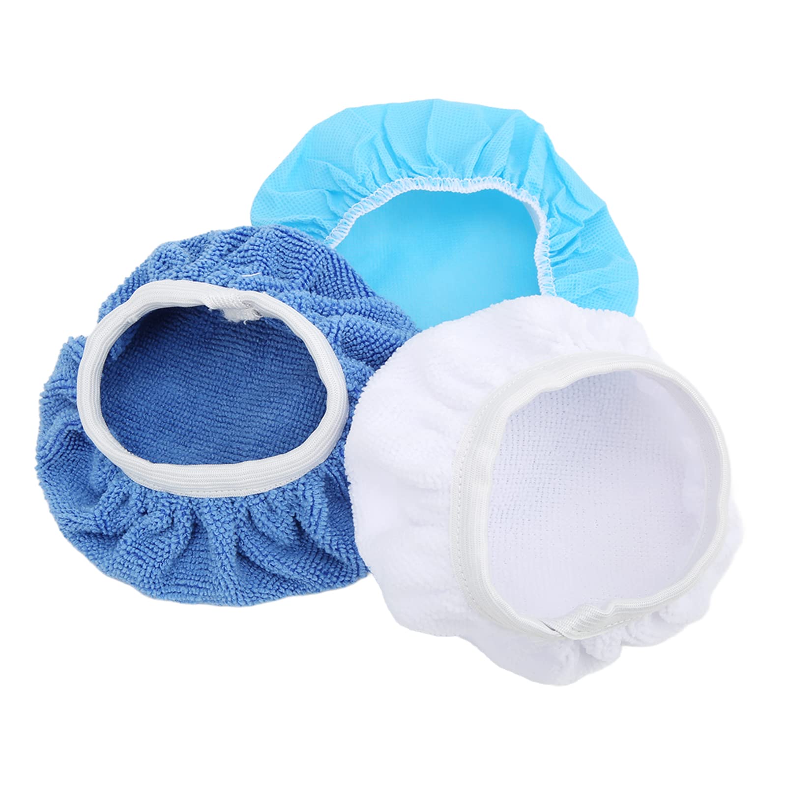 Polishing Bonnet Set, High Elasticity Buffing Pads Waxing Kit for Cars Motorcycles Boats Microfiber Nonwoven Cotton 6in 150mm 24 Pieces