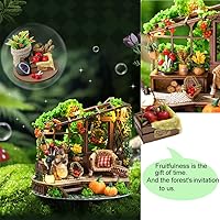 Vista 5 de Kit de casa de muñecas en miniatura y muebles, modelo de casa de muñecas en 3D con cubierta a prueba de polvo y LED, idea creativa de habitación