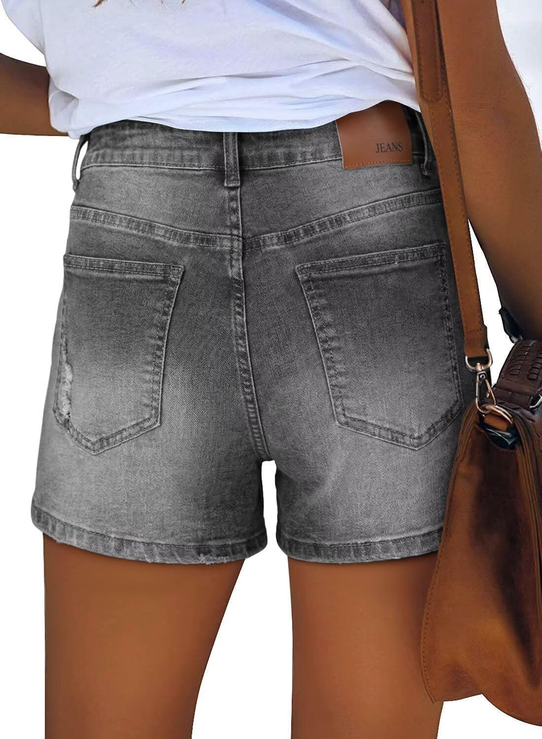 StunShow Women's Denim Shorts Mid Waist Jean Short - Image 3