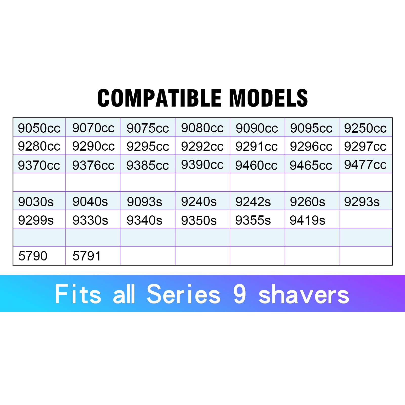 Testina di ricambio per rasoio elettrico serie 9 92S, compatibile con tutte le testine di ricambio per rasoio elettrico Bra*n Series 9 (92S-Silver - Set di 2)