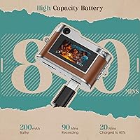 Vista 7 de Mini Digital Camera, Keychain Camera 1080P HD with 2MP Lens, Flash, Video Recording, 32G Card Included, Portable and Compact Retro Vlog Camera for