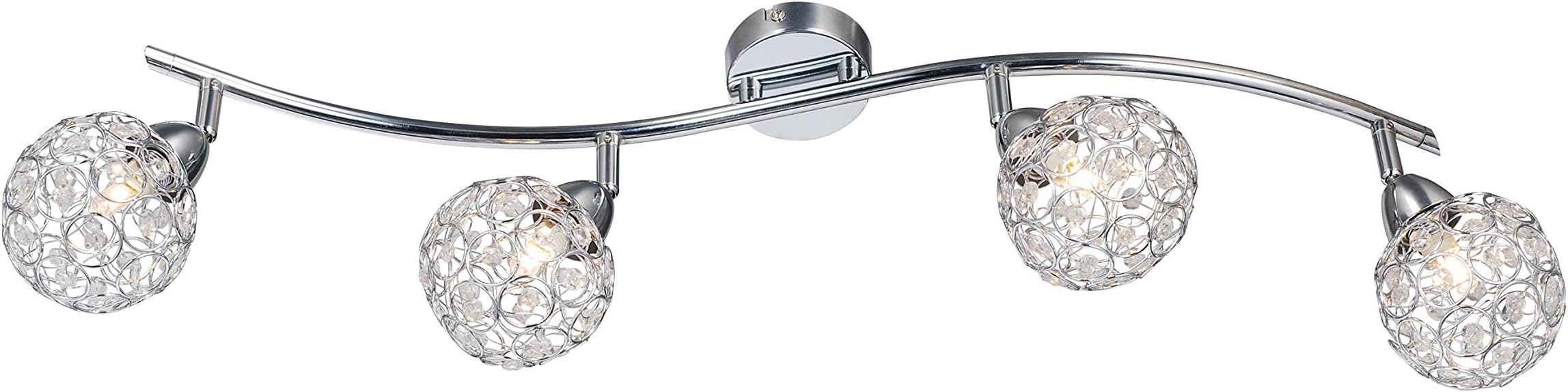 Sulion 4-Light Chrome and Clear Power Strip