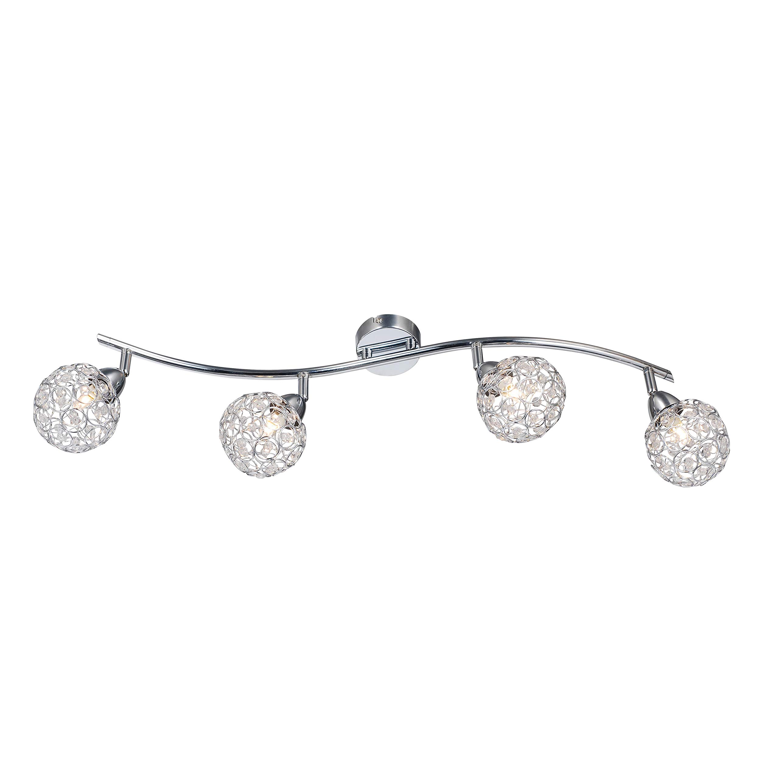 Sulion 4-Light Chrome and Clear Power Strip