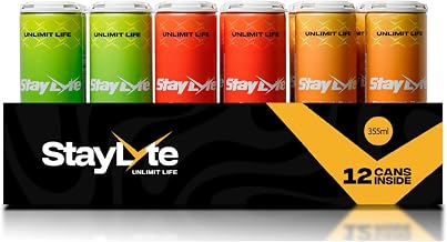 StayLyte Variety Pack – Sparkling Carbonated Electrolyte Drinks, 3-in-1 Recovery Energy Hydration Drinks – 425mg Electrolytes, 50mg Clean Caffeine, B-Vitamins – 12 Pack
