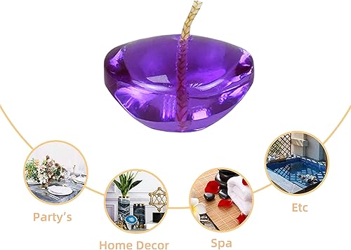 Miniatura 8 de Zest Candle Velas flotantes de 12 piezas, 1.75 pulgadas, gel morado transparente