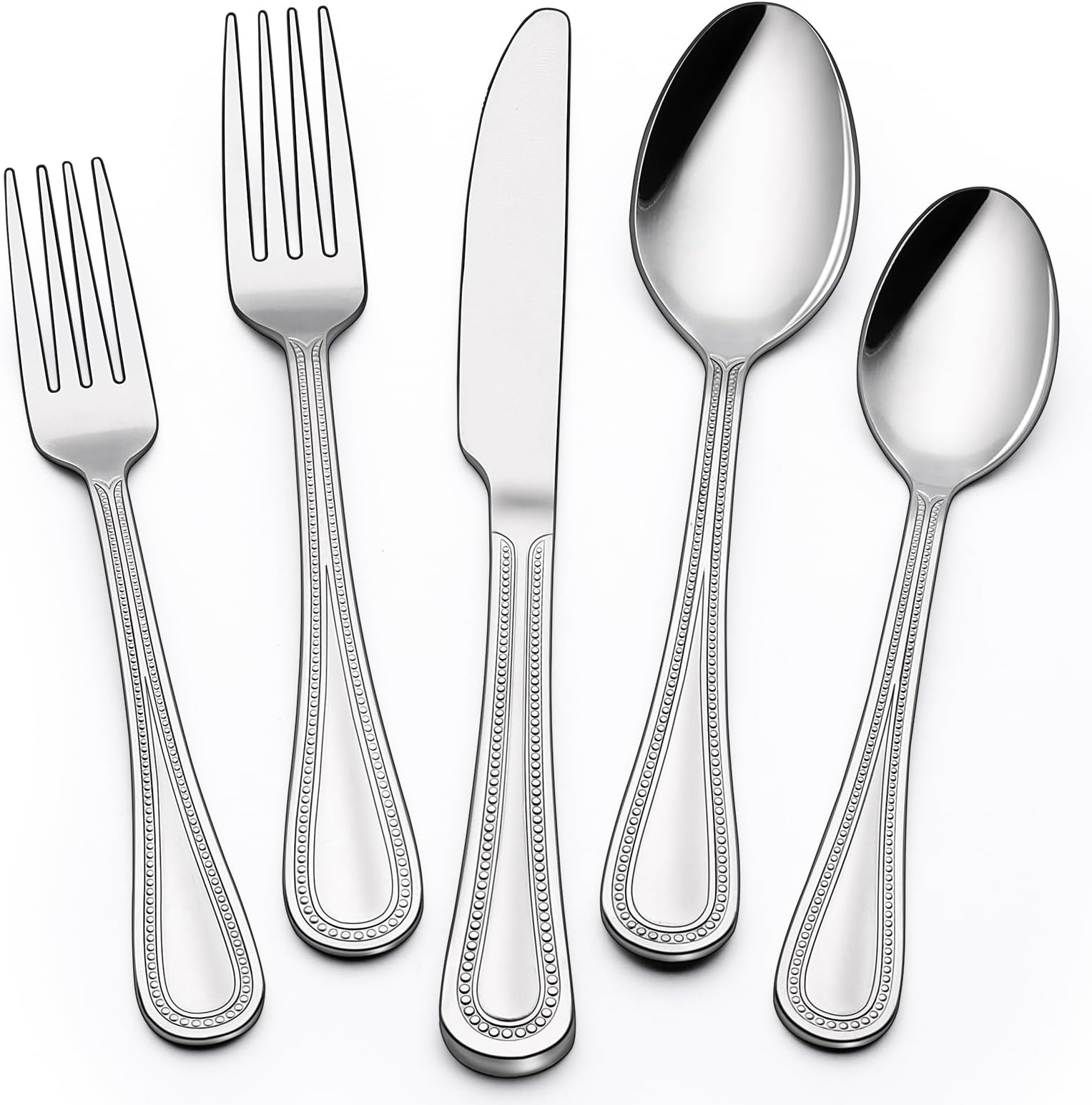 Amazon.com: LIANYU Silverware Flatware Set for 8, 40-Piece Stainless ...