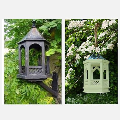 Miniatura 5 de Comedero para pájaros Gothic Bird House Bird Feeder Solid Wood Rainproof Bird House Villa Decoration Homestay to Bird Lovers
