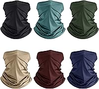Vista 10 de Geyoga 6 piezas de protección UV para el verano, polaina de cuello refrescante, ropa para la cara, polaina para cuello, bufanda, protector solar
