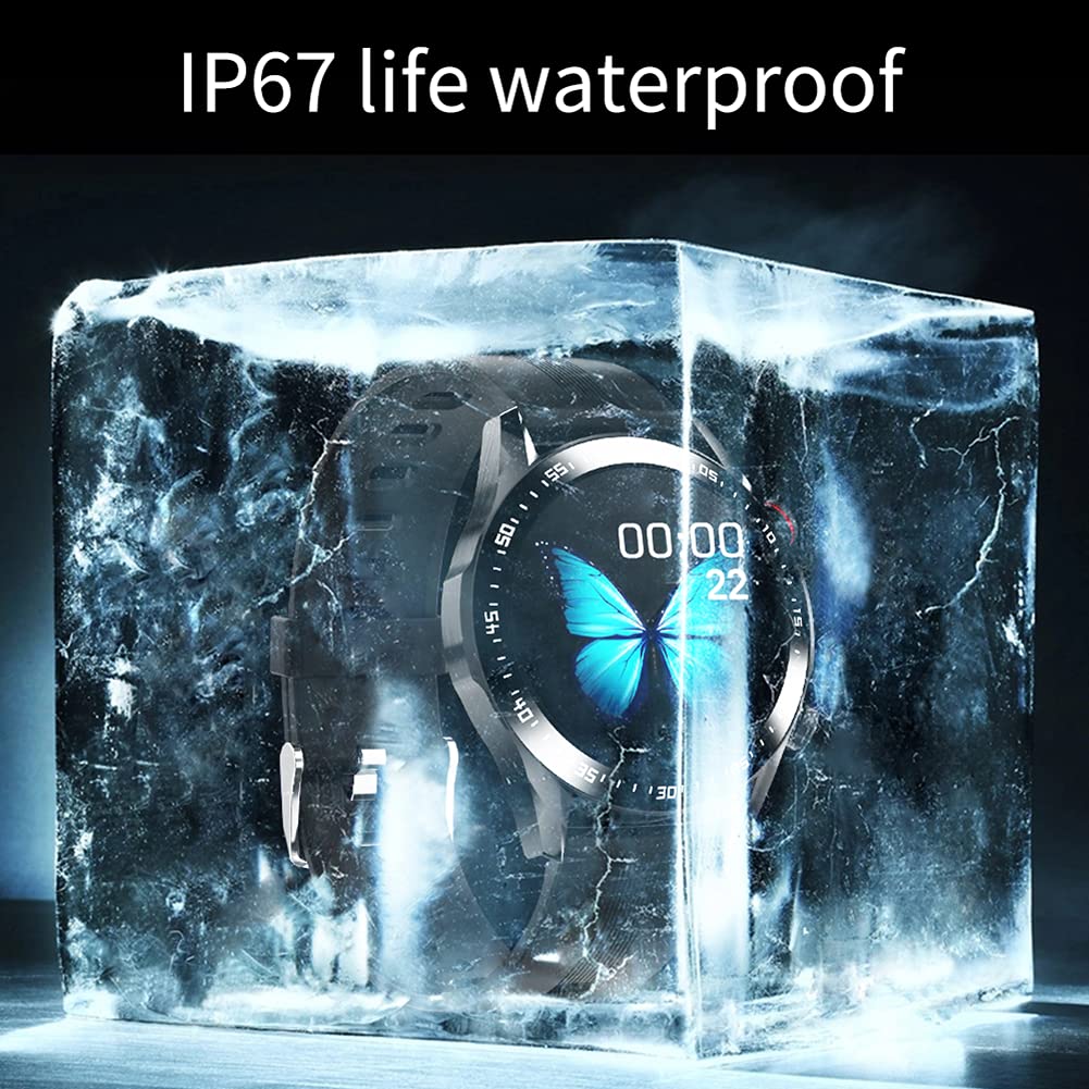 Reloj Inteligente con Rastreador De Ejercicios, Llamada Bluetooth, Pantalla Redonda De 1,28 Pulgadas, Modo Multideporte, Rastreador De Sueño, Control De Música, IP67 a Prueba De Agua