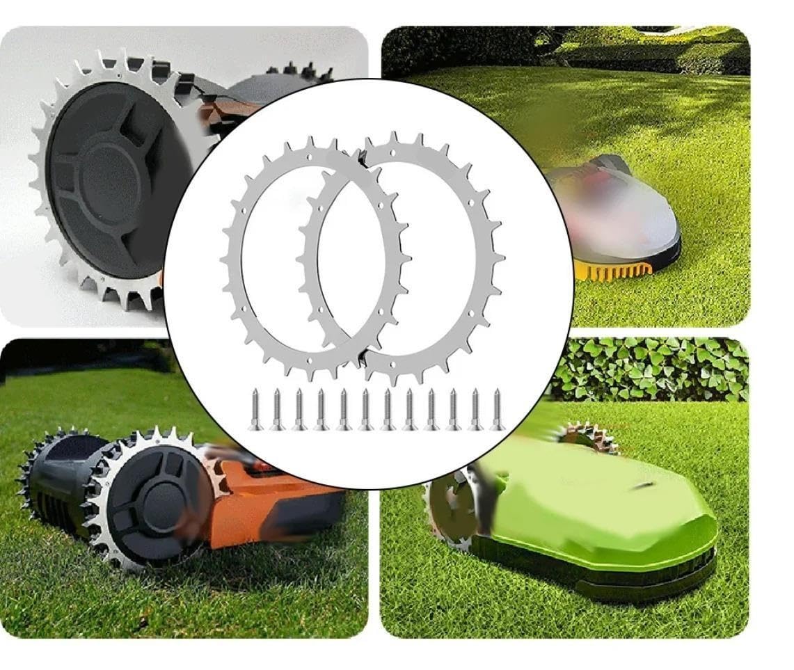 Robot cortacésped Rueda de tracción siega 170mm Ruedas Asistencia Clavos Antideslizantes for XS 300 400 350 M700
