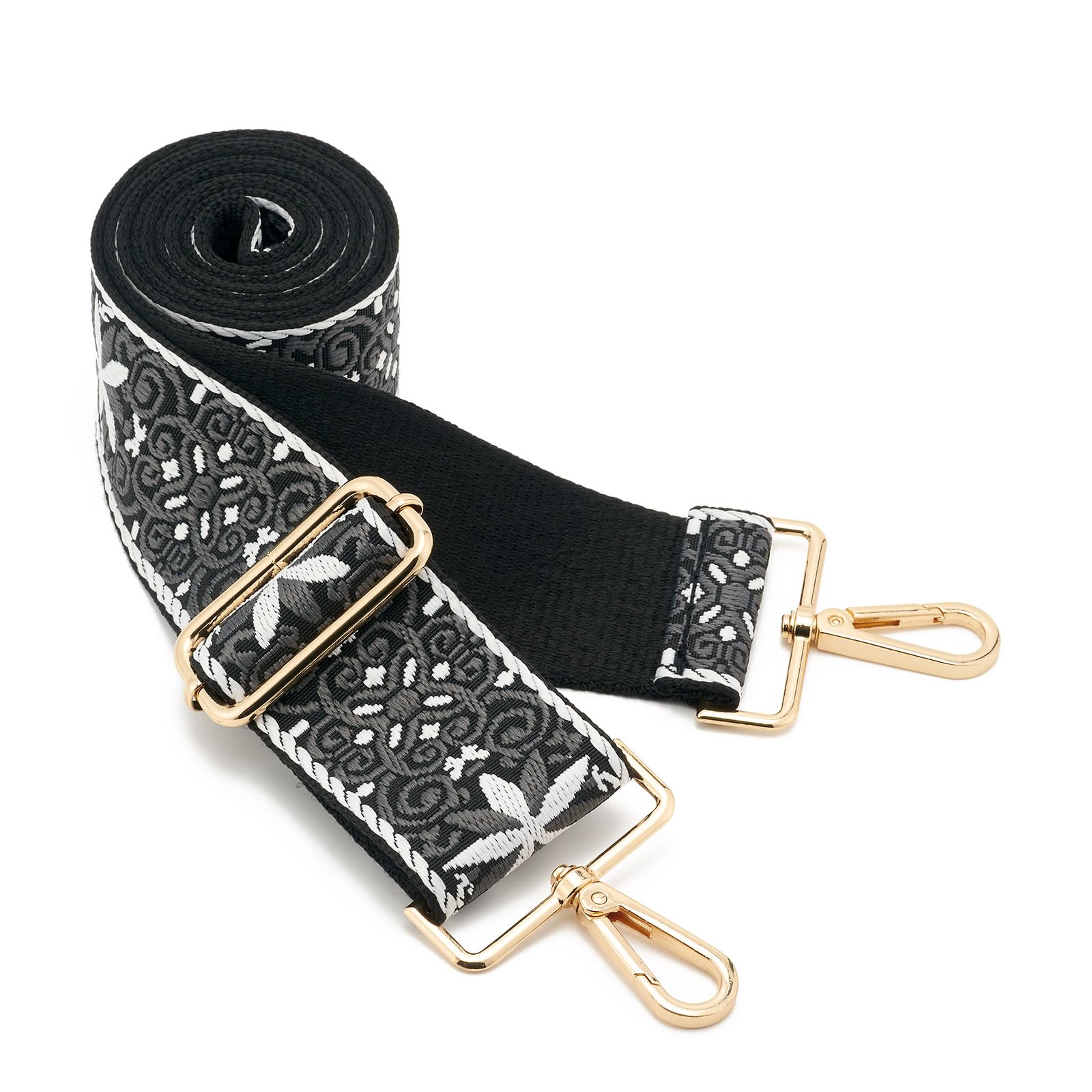Wide Shoulder Strap Adjustable Replacement Belt Guitar Style Crossbody Bag Handbag Strap Multicolor Canvas Straps(Wide:2in)(Color79)