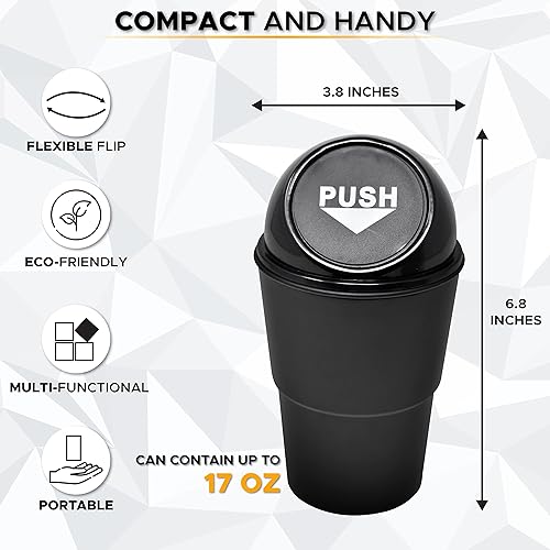 Miniatura 2 de EcoNour Bote de basura para automóvil  Mini bote de basura portátil para automóvil que evita la dispersión de basura, pequeño y práctico soporte