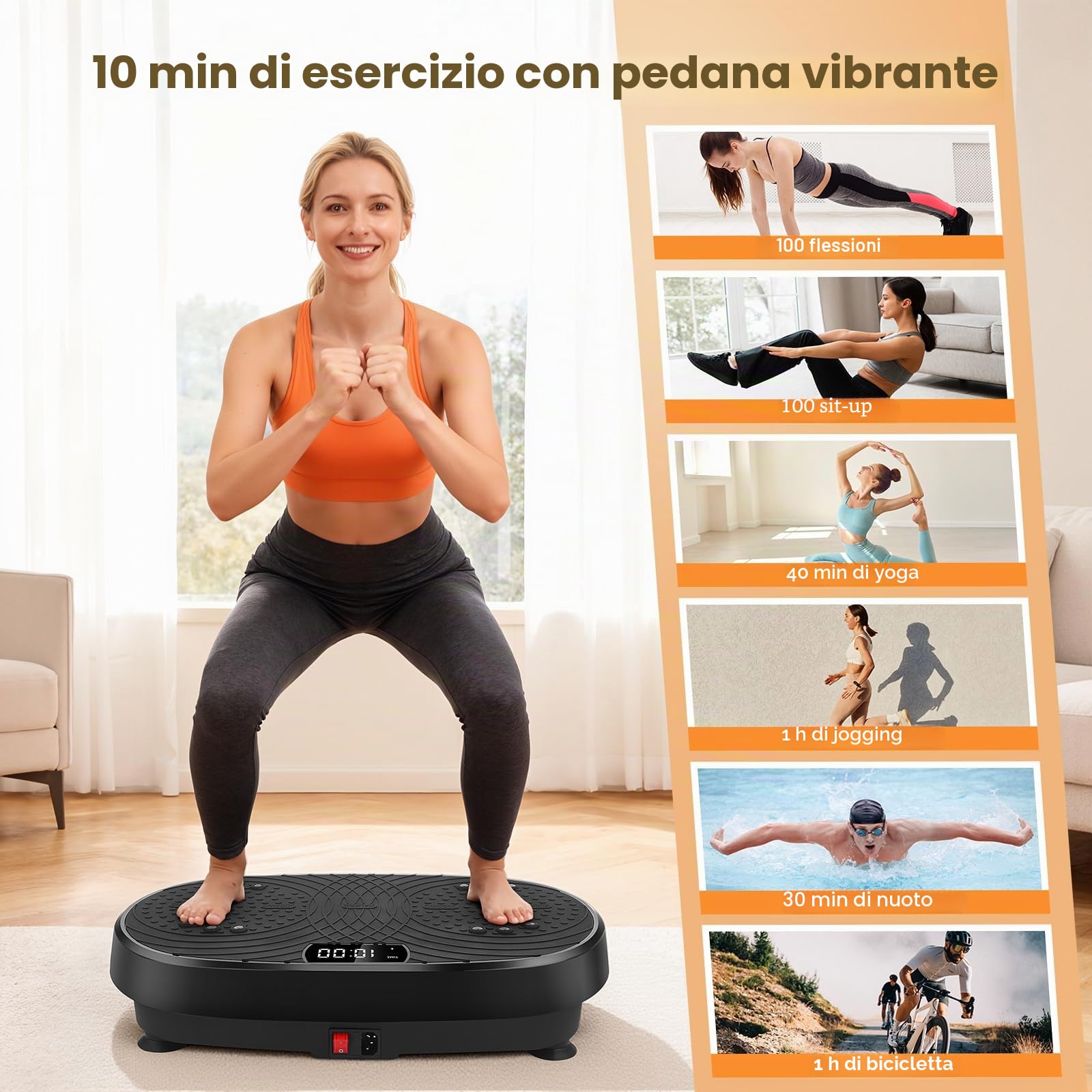 Pedana Vibrante Dimagrante, Vibration Plate Lymphatic, Piastra vibrante per Lipedema la Costruzione e la Modellazione Muscolare, 120 Livelli di Intensità Casa Antiscivolo con Bluetooth & Telecomando