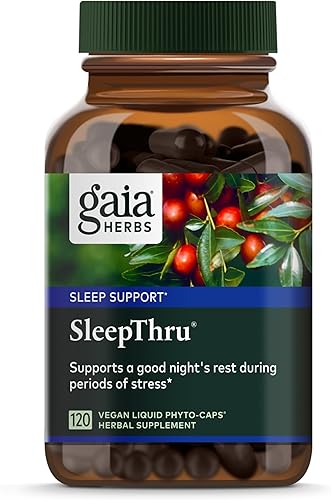 Miniatura 10 de Gaia Herbs SleepThru - Suplemento natural de apoyo para el sueño con raíz de Ashwagandha orgánica, corteza de magnolia orgánica, pasiflora y
