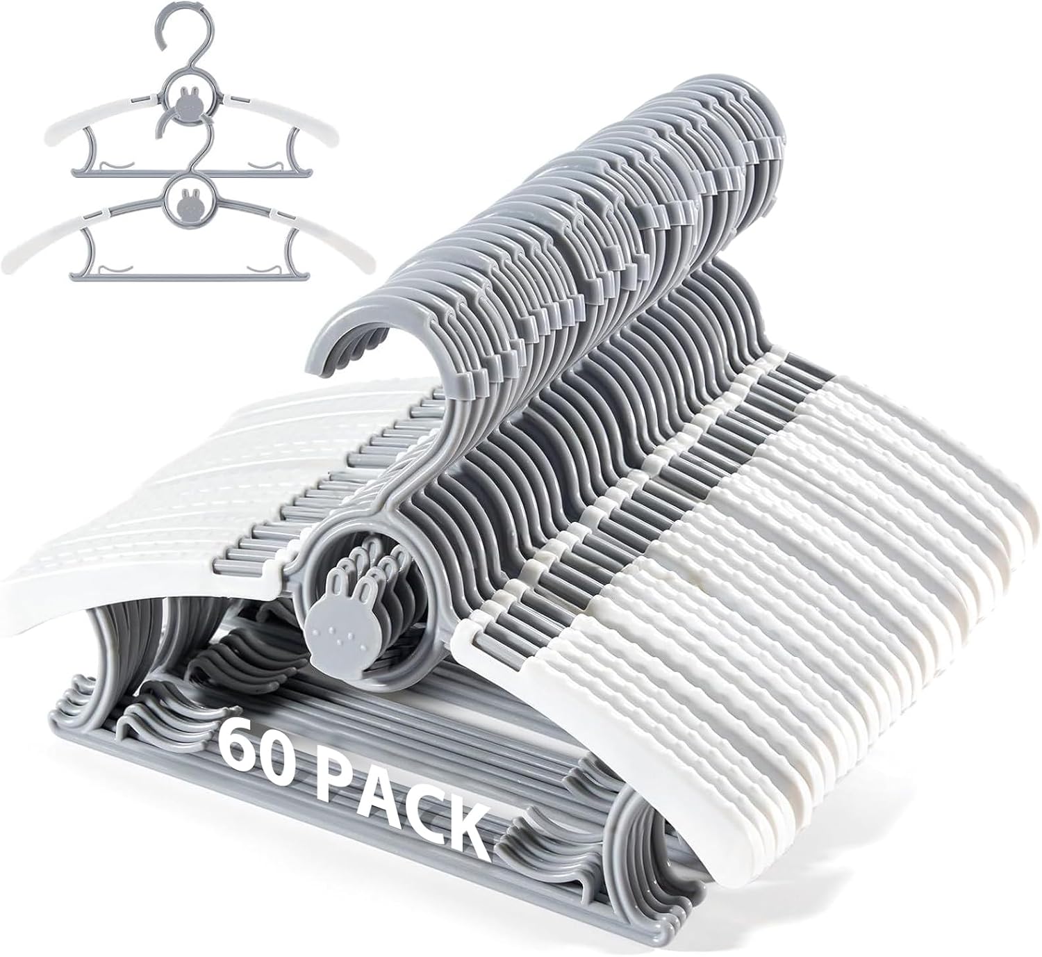 Amazon.com: PIGLOG Baby Hangers,Extendable & Stackable Kids Hangers ...