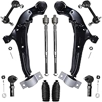 Vista 1122 de Detroit Axle - Kit de suspensión frontal de 10 piezas para Dodge Avenger 2008-2014, Chrysler Sebring 2007-2010, 2 brazos de control inferiores, 2