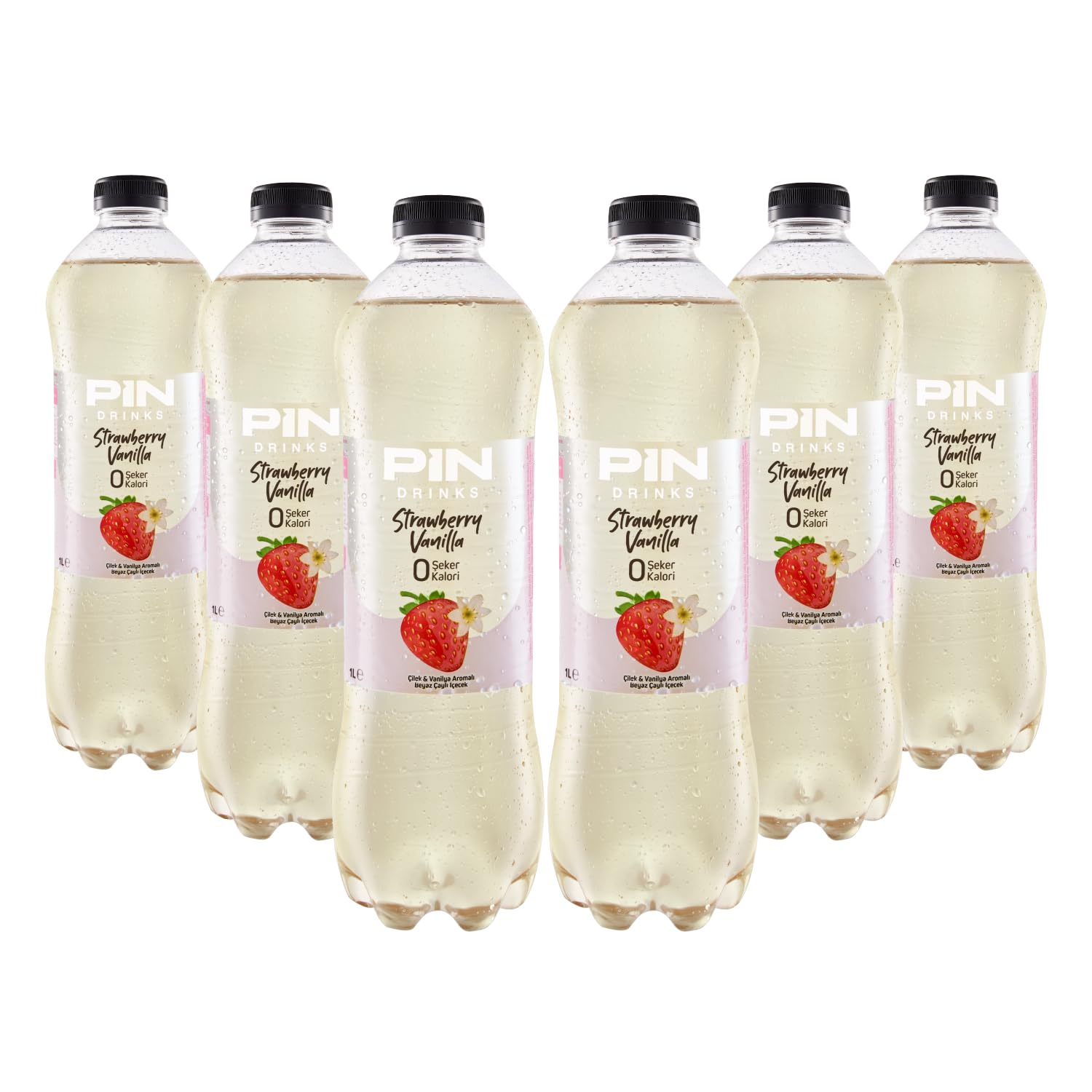 Pin Drinks Strawberry Vanilla 1 Litre X 6