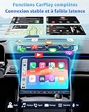 CarPlay Sans Fil Adapter, Android Auto Sans Fil 2-en-1, Mini Dongle USB-A/USB-C, Plug & Play, Connexion Automatique, WiFi Double Bande, Compatible iPhone & Android, pour Voitures dès 2016, Anthracite - 3