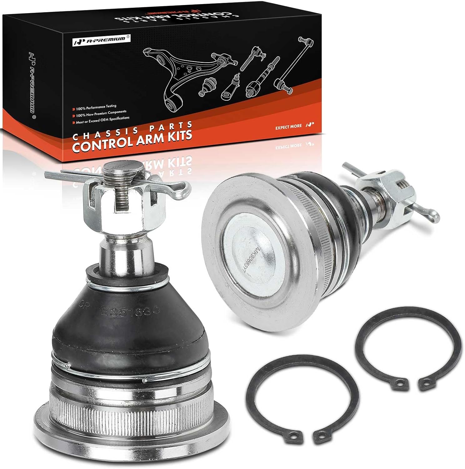 A-Premium 2 x Front Upper Ball Joint, Compatible with Nissan Frontier 1998-2004, Xterra 2000-2004