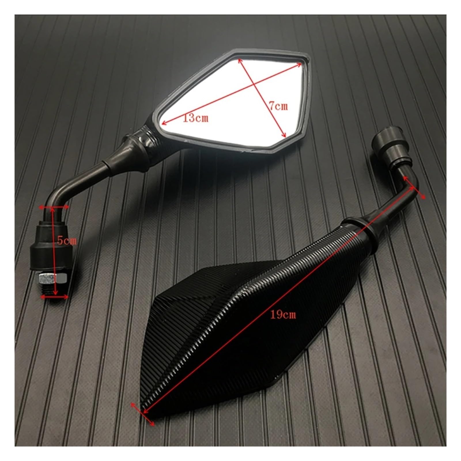 2 pièces/paire accessoires de modification de rétroviseur de moto rétroviseur de recul de scooter électrique rétroviseur de recul à réflecteur universel(Golden)
