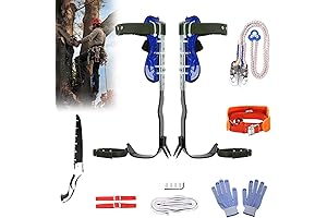 Tree Climbing Spikes Set, Height Adjustable For Logging Tree,Hunting,Tree Surgen