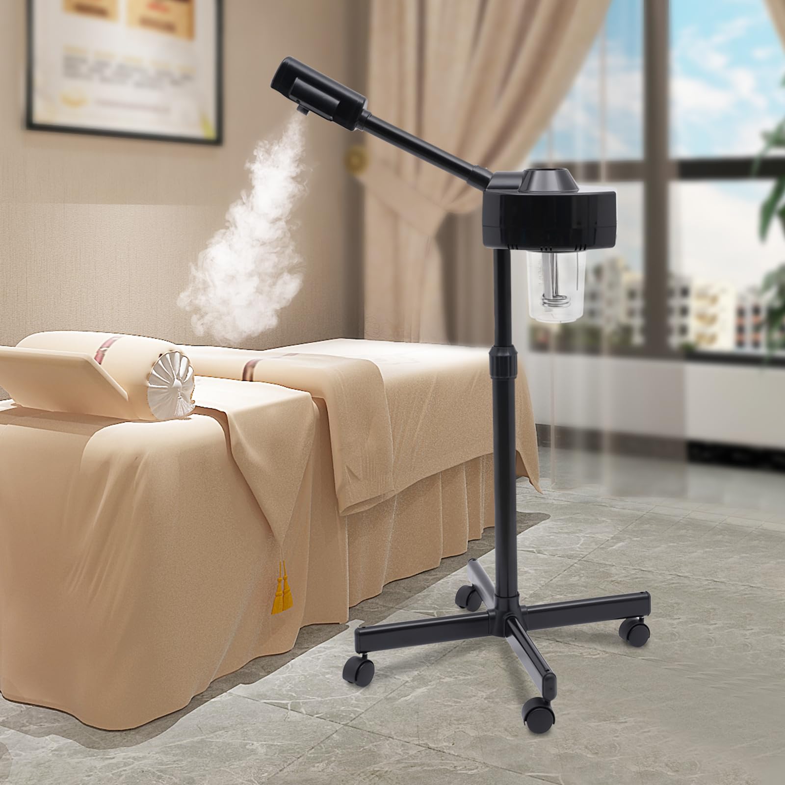 MINRS Vaporizzatore per il viso, per sauna facciale, vaporizzatore, con ugello girevole a 360 gradi, per la pulizia profonda del viso, 800 W