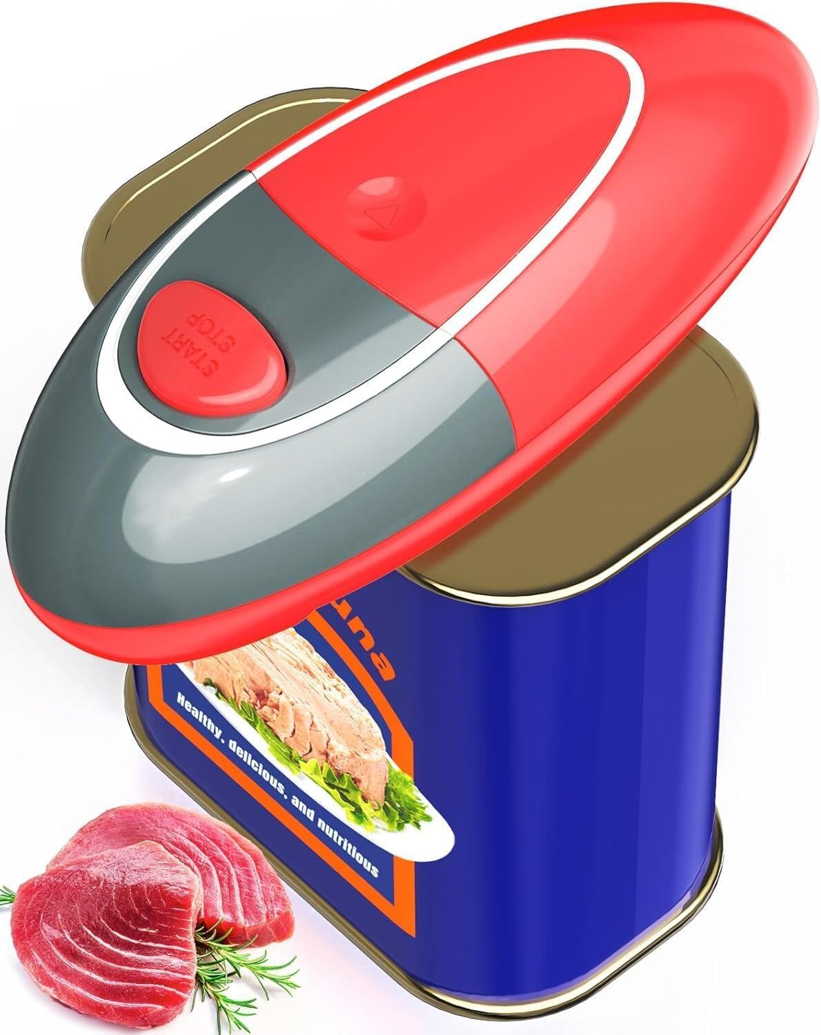 Easy Electric Can Opener One Touch Fits All Can Sizes with Safety Smooth Edge for Kitchen, Hands Free Can Opener electric with Battery Operation for Seniors, Arthritis and Chef
