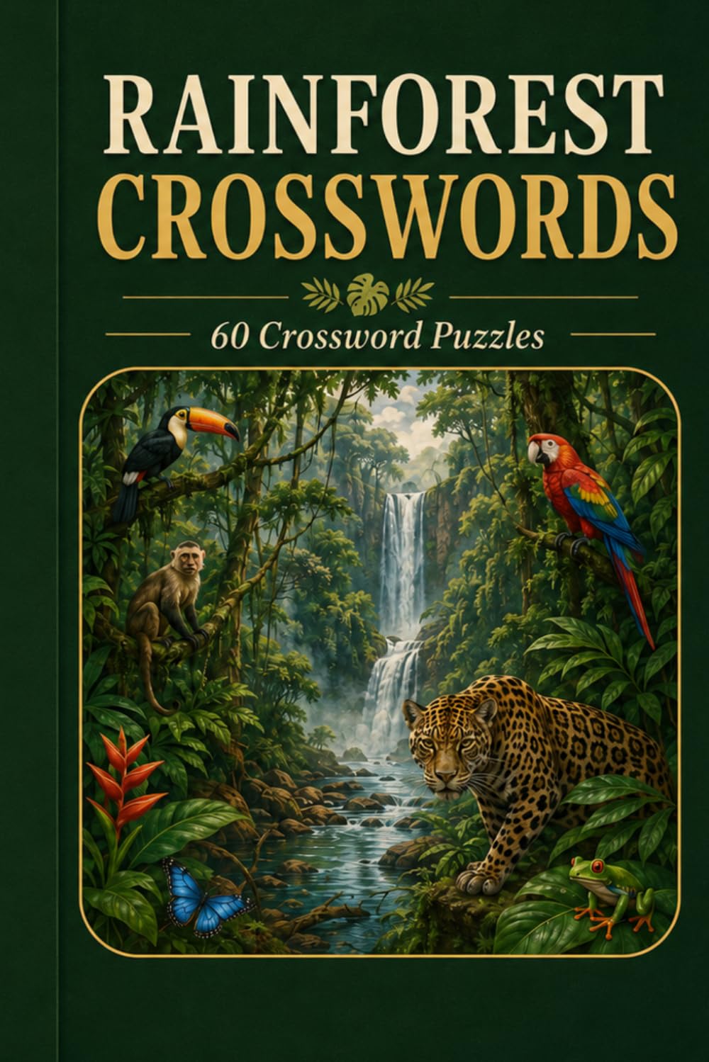 RAINFOREST CROSSWORDS 60 Crossword Puzzles: 6x9 Inches, 120 Pages | 60 word search Puzzles | Solutions Included|