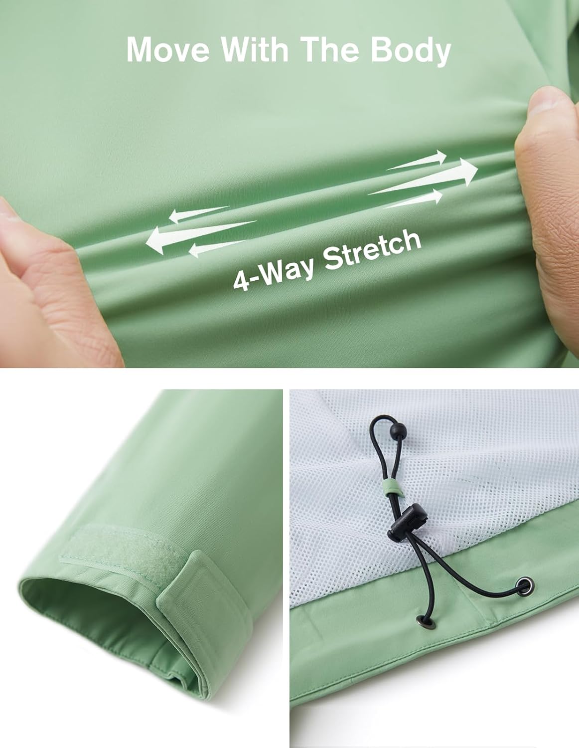 fit space Women's HydroLite Golf Jacket Waterproof 20K Rain Jacket Lightweight Stretch for Outdoor Activities - Image 6