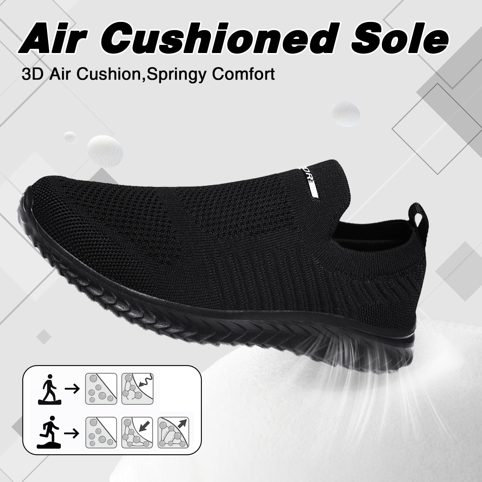 Scarpe Donna Uomo Sneakers Slip On Ginnastica Comode Tennis Running Scarpe da Camminare Jogging Tennis Outdoor Fitness Sportive Palestra