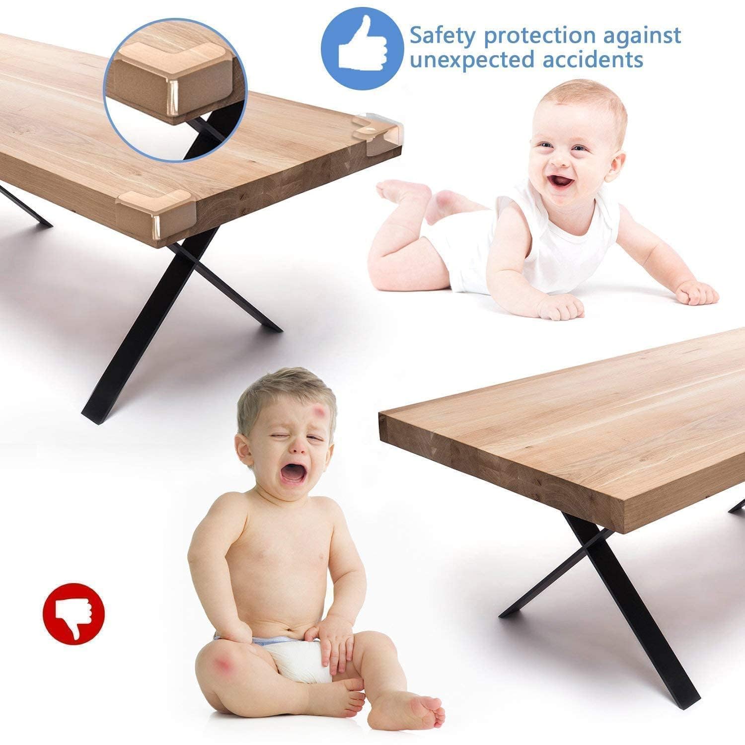 KHAMKARI Silicon Corner Protector for Sharp Edges, Bed Corners Edge Protector for Furniture, Baby Proofing Edge & Corner Guards (Pack of 4) 3