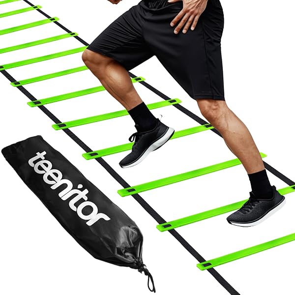 Teenitor Agility Ladder Speed Ladder Training Ladder for Soccer, Speed, Football Fitness Feet Training Carry Bag Agility