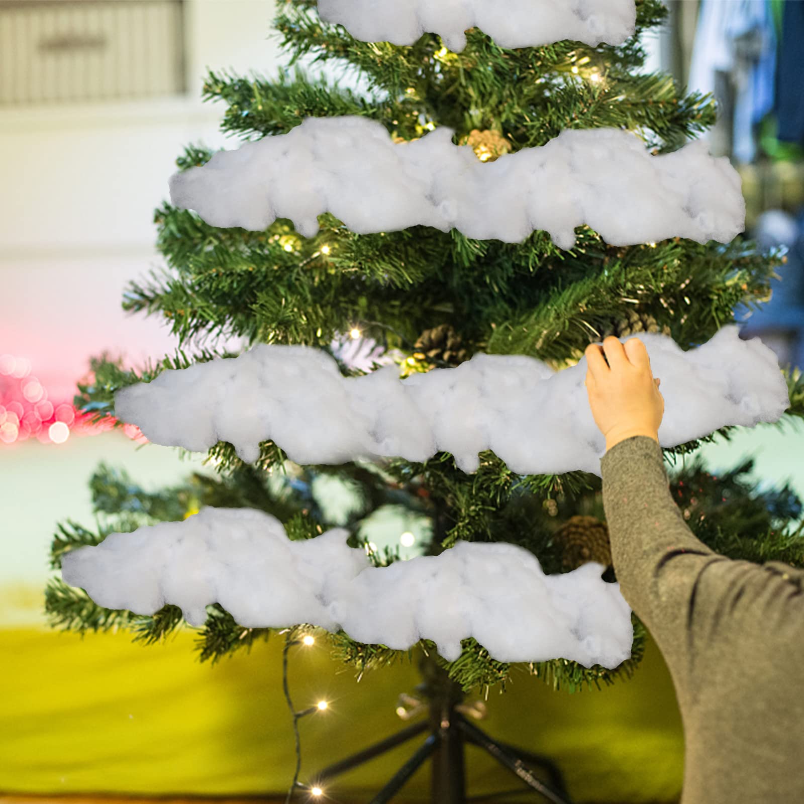 Neve Finta Per Decorazioni Natalizie - Fibra Soffice Per Presepi, Alberi Di Natale, Villaggi - Foto 6