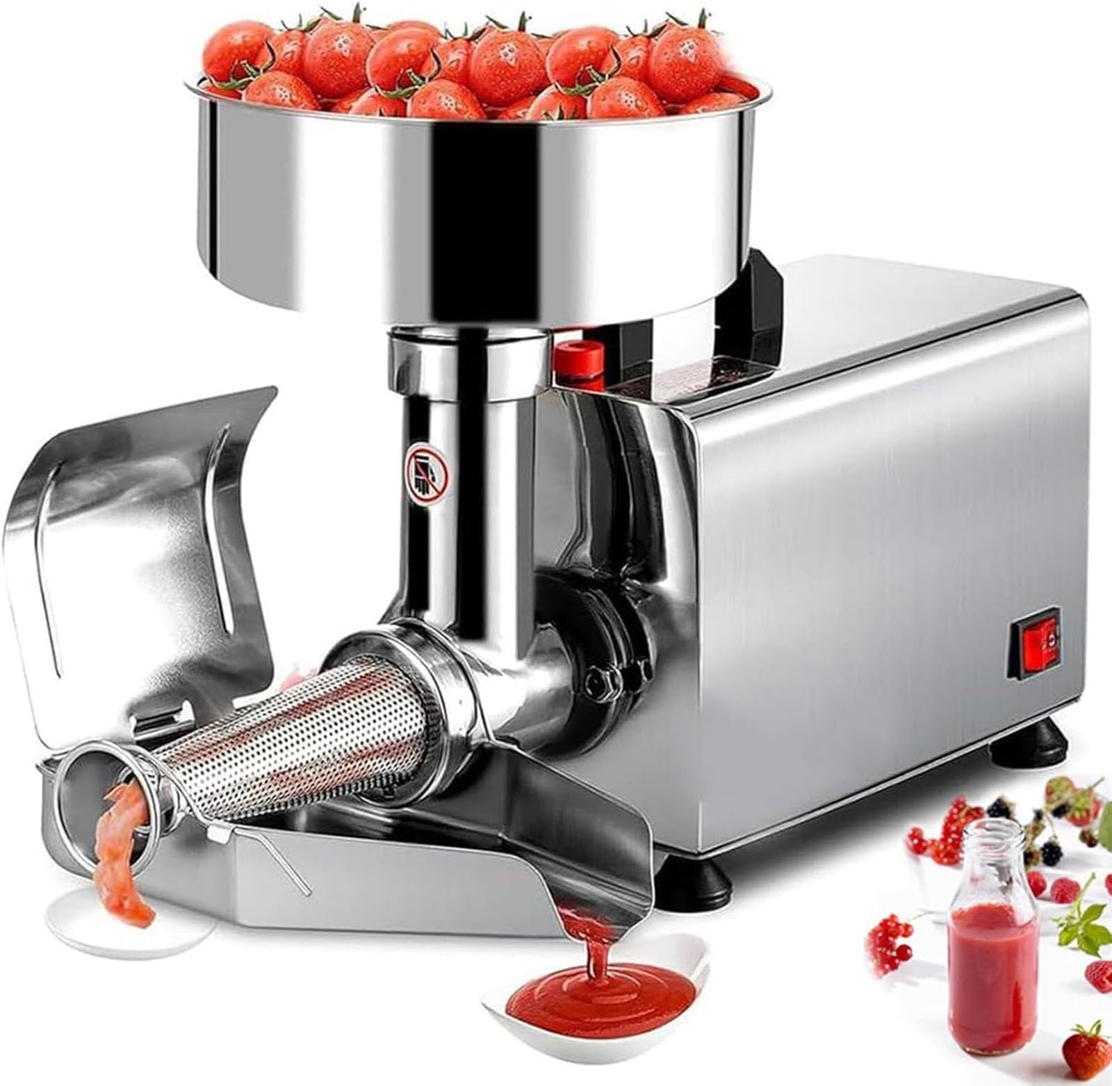 Pressa Elettrica per Pomodori Macchina per Passata di Pomodoro Pressa per Macinazione Commerciale Colino per Alimenti E Macchina per Salse, per La Casa,
