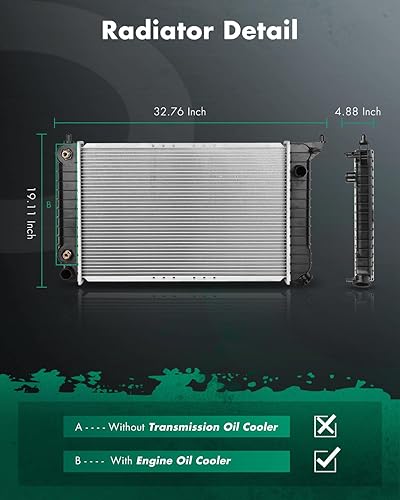 Miniatura 2 de SCITOO Conjunto de radiador de refrigerante del motor para Chevy S10 94-03 y para GMC Sonoma 94-03 y para Isuzu Hombre 96-00, L4 2.2L, reemplazar