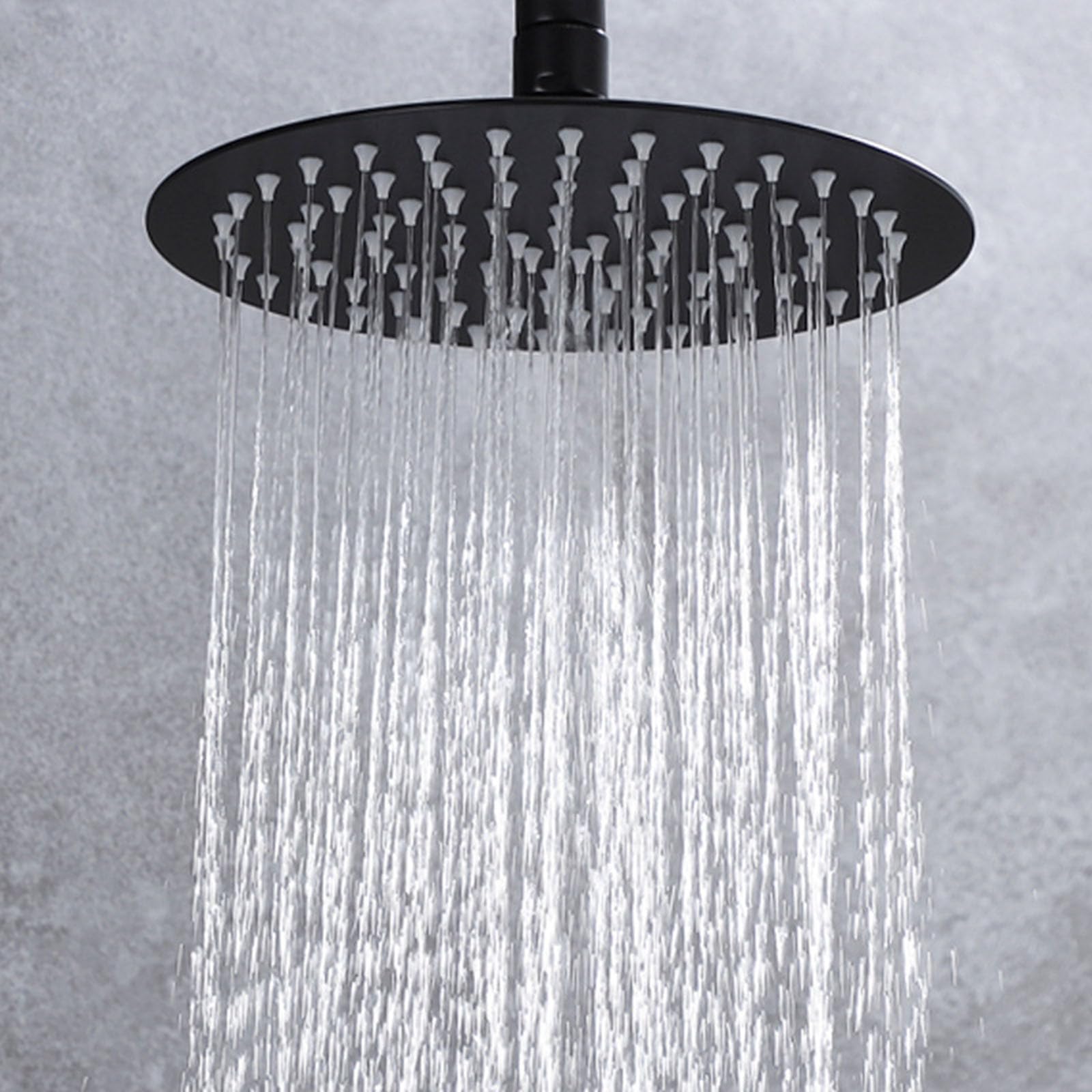 Sistema de Ducha Empotrado con Rociador Ducha Lluvia 25 Cm Redondo sin Grifo Cromado