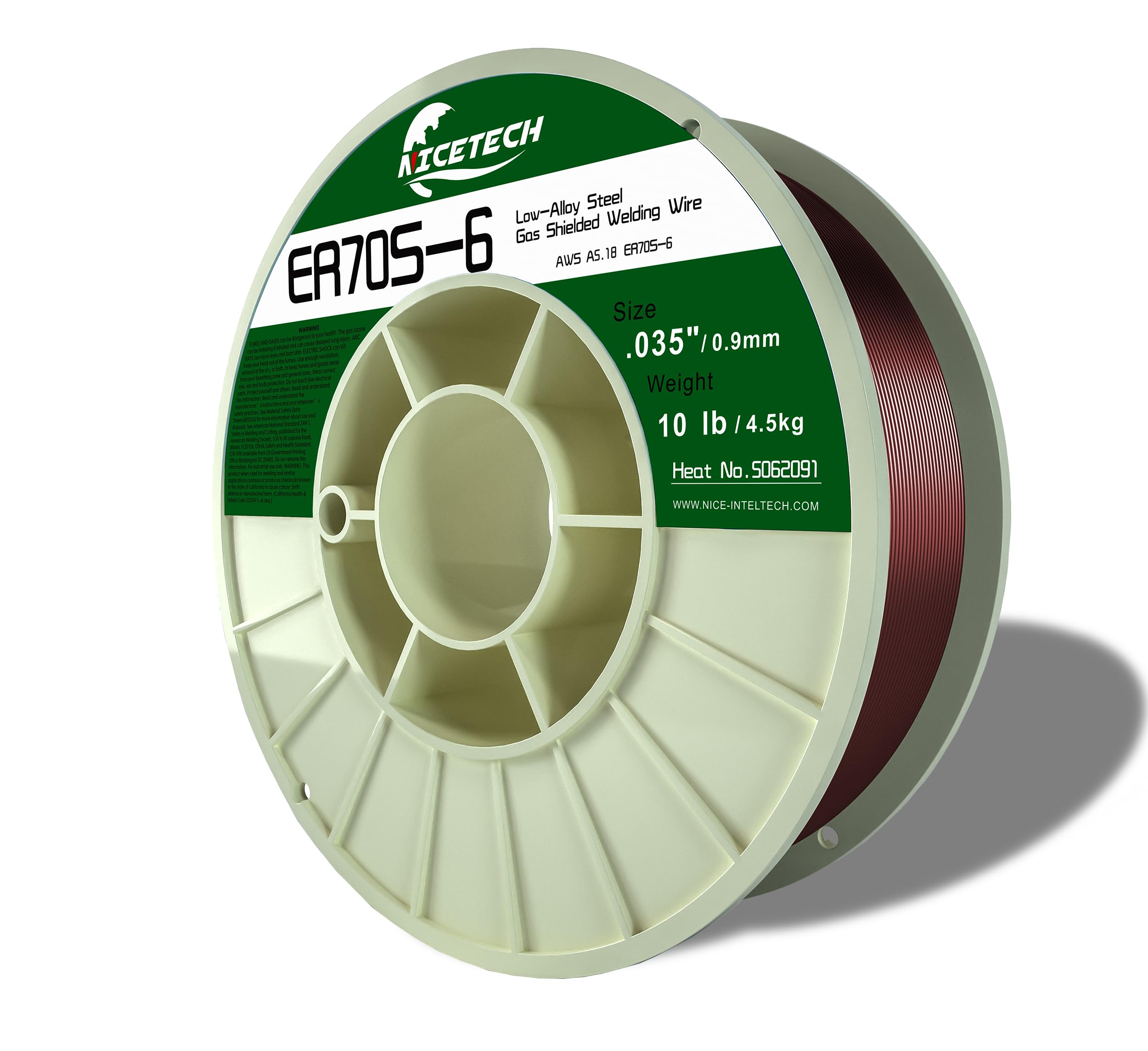 MIG Solid Welding Wire, Carbon Steel, ER70S-6 .035-Diameter, 10 Pounds Spool, Package of 1
