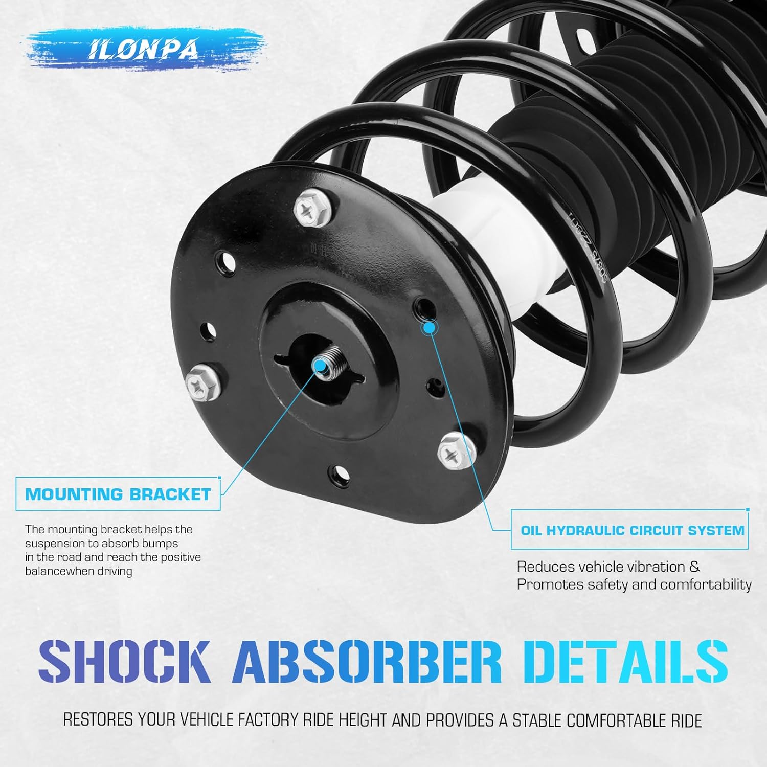 Front Struts Shocks w/Coil Spring & Front Rear Sway Bar Links for 2013-2018 Ford Fusion 2L, 2014 2015 2016 2017 Strut Shock Absorber Assembly Replace 172638 K750740 K750744 (6PCS)
