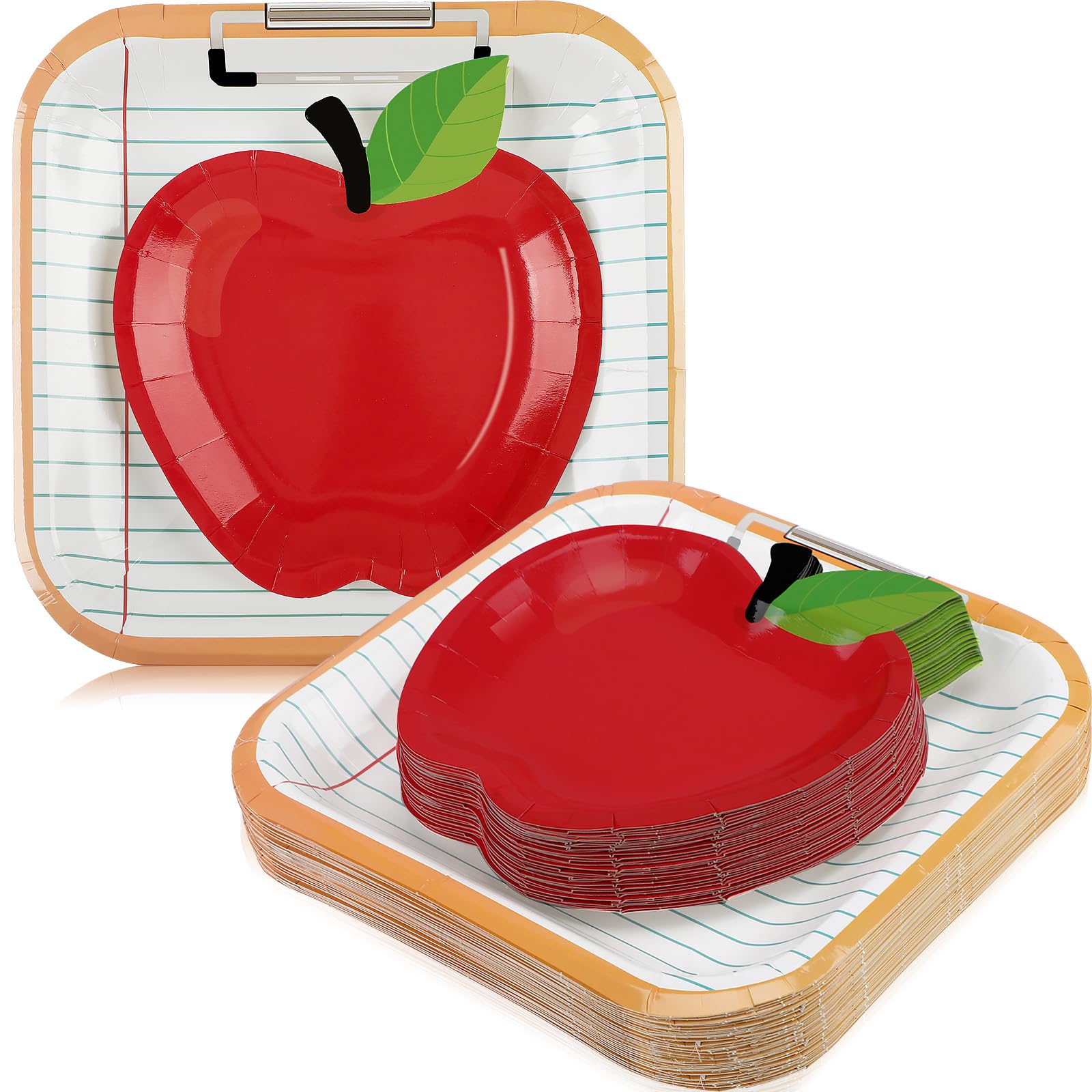 Assiettes carton pomme rouge Hushee pour éviter la vaisselle de fête