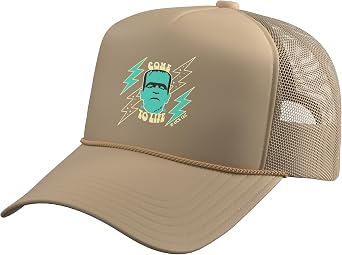Universal Monsters Frankenstein Come to Life Retro Trucker Hat with Adjustable Mesh Back