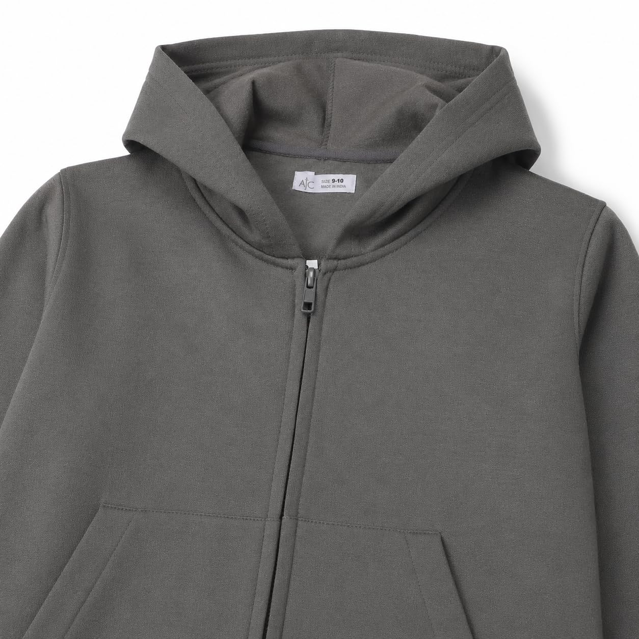Alan Jones Clothing Boys Hooded Sweatshirt | Full Zip Closure | Full Sleeves | Kangaroo Pocket | Regular Fit | Winter Jacket for Boys | Age 5-16 Years (Persian Blue_10-11 Years) 3