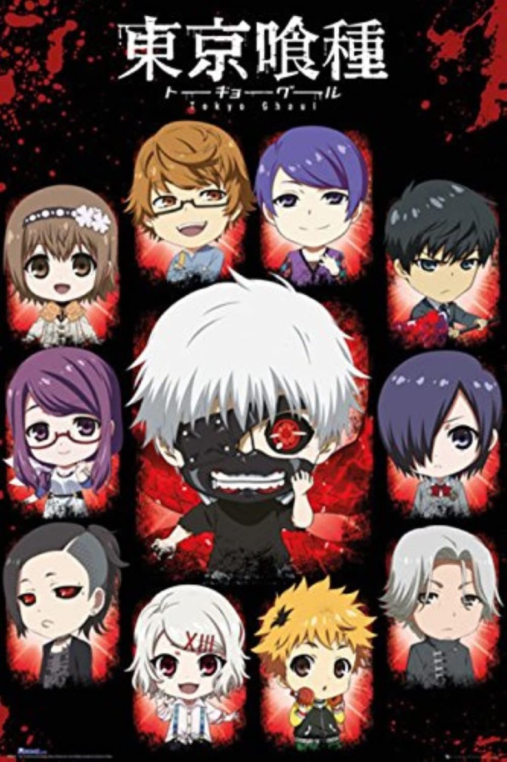 Gb Eye Multicolor Tokyo Ghoul Chibi Characters 61 X 91.5Cm Maxi Poster