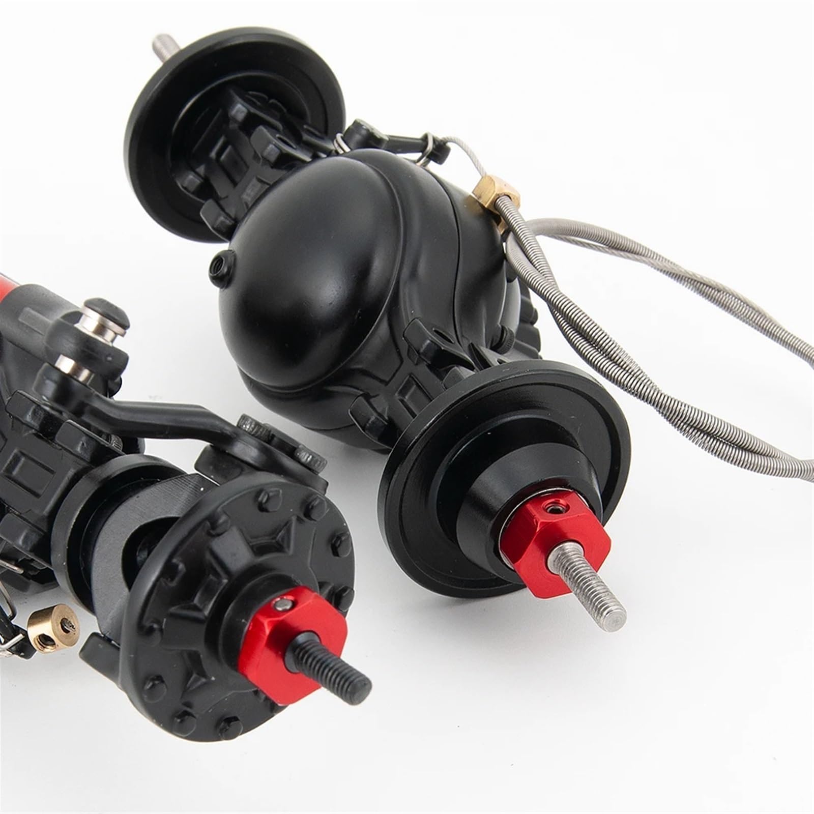 RC-Autoteile Zubehör Für Tamiya Für Anhänger Für Traktor 1/14 RC Truck Auto-Tuning-Teile Metall-Vorder-/Hinterachsdifferential Eingebautes Stahlgetriebe Modifizierte Teile(Front and Rear)