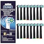 Replacement Toothbrush Heads for Oral B Pro 1000 Replacement Heads,Braun Replacement Brush Heads Refill Compatible with Genius X,Smart 1500,Pro 5000,16 Count,Black