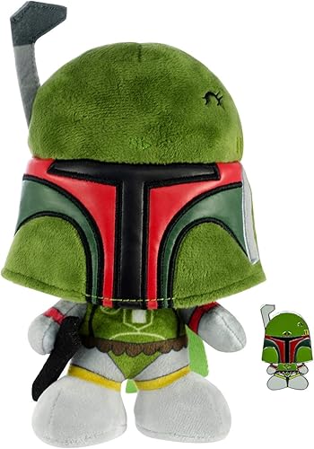 Star Wars Boba Fett - Peluche estilizado de 7 pulgadas con pin esmaltado