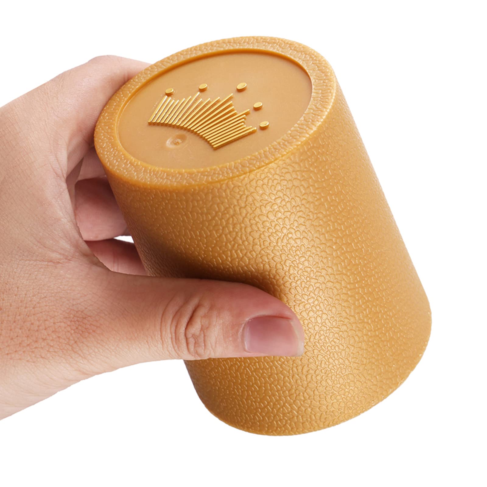 10 Sets Würfelbecher Würfelbecher Würfelbecher Würfelbecher Reisegeschenk Kronen-Design Goldener Kunststoff inkl. 10 Becher und 60 Würfel