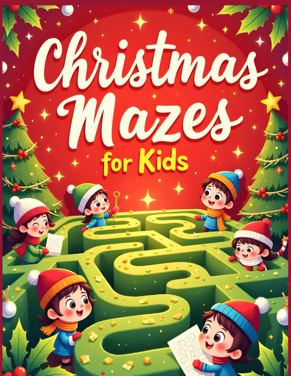 Christmas Mazes for Kids: Fun & Easy Holiday Maze Puzzles for Ages 3–8 – Santa, Elves, Reindeer & More!