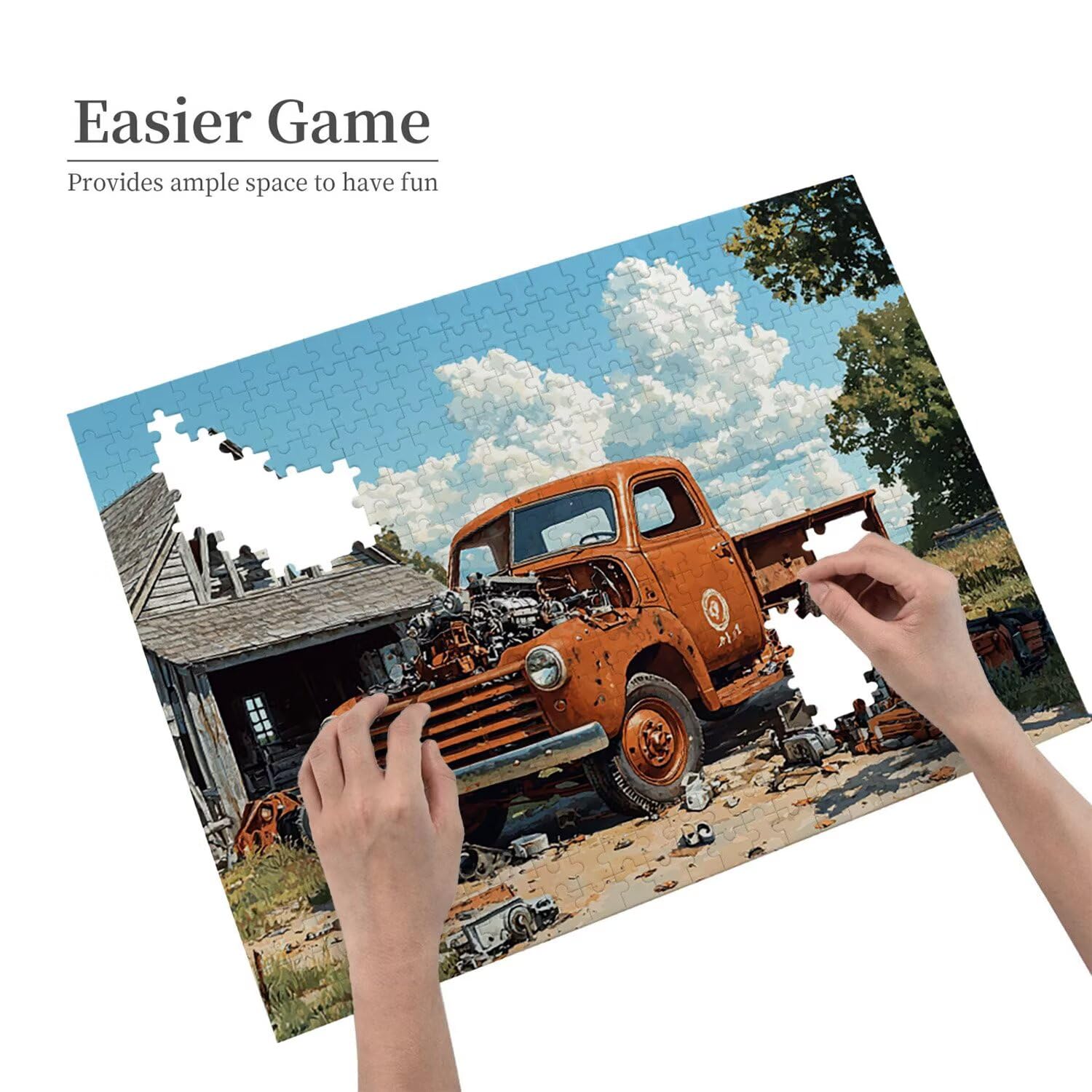 Drewniane puzzle dla dorosłych 3000 sztuk | Dom samochodowy | Zabawki edukacyjne | Puzzle dla dorosłych i dekoracje rodzinne | Rozmiar 122 x 80 cm | Prezent dla dorosłych | Prezenty świąteczne