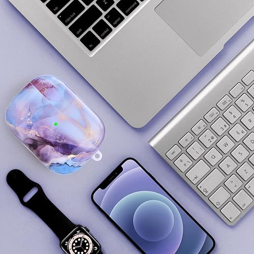 Miniatura 6 de OLEBAND Funda para Airpod Pro con llavero y bonita piel, compatible con iPod Pro 20192021, funda protectora dura de 1 generación, para mujeres y