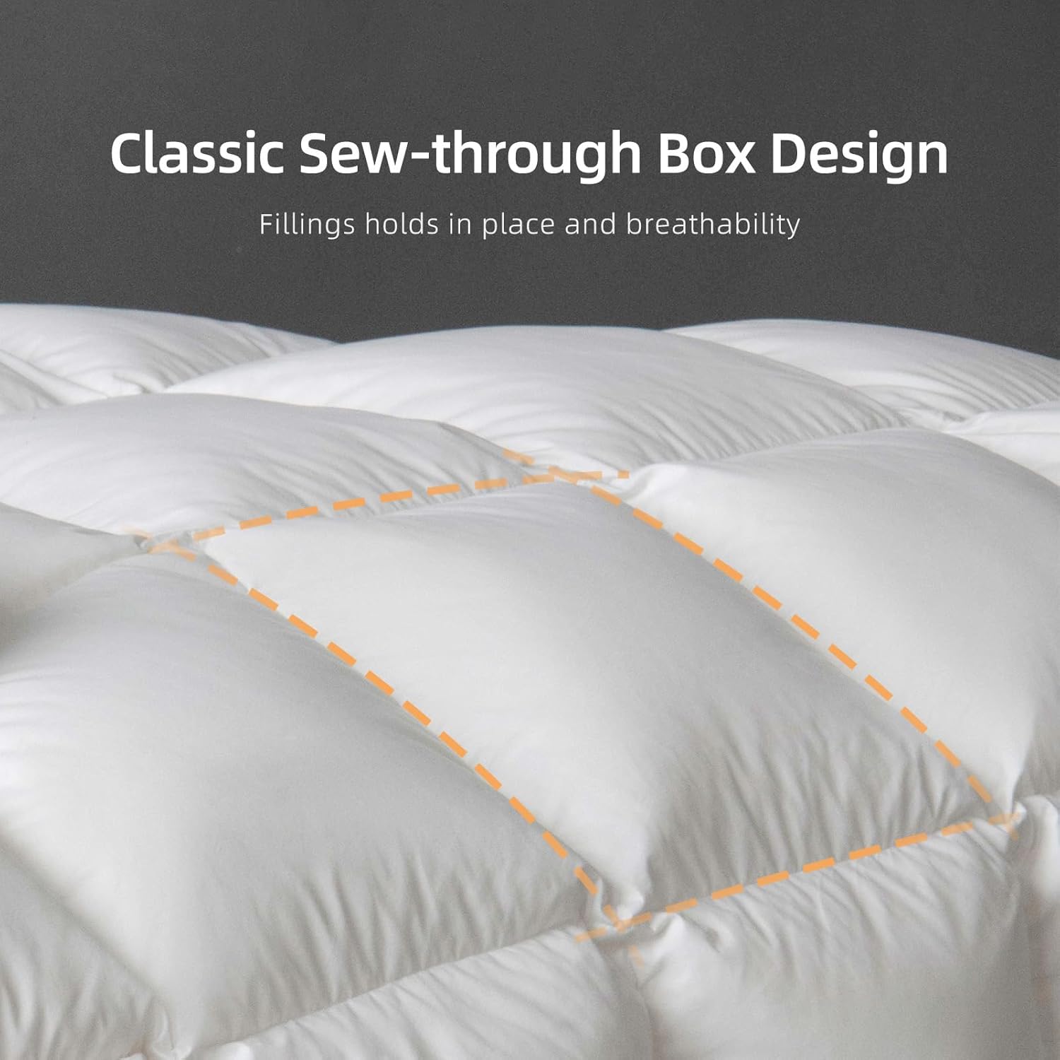 MAXICOZY Down Fiber Comforter King Size, White Down Fiber Comforter Fluffy Duvet Insert King Size, All Season Ultra-Soft Hotel Quality, White, King 106”X 90”